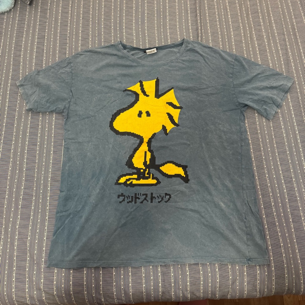 Zara Blue Peanuts Graphic Tee